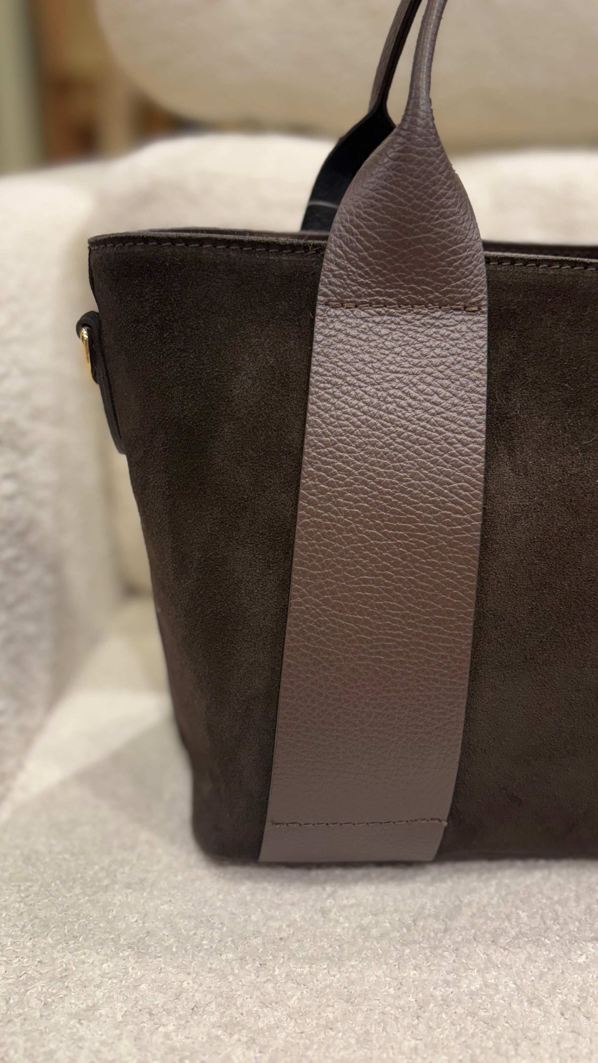 Borsa scamosciata