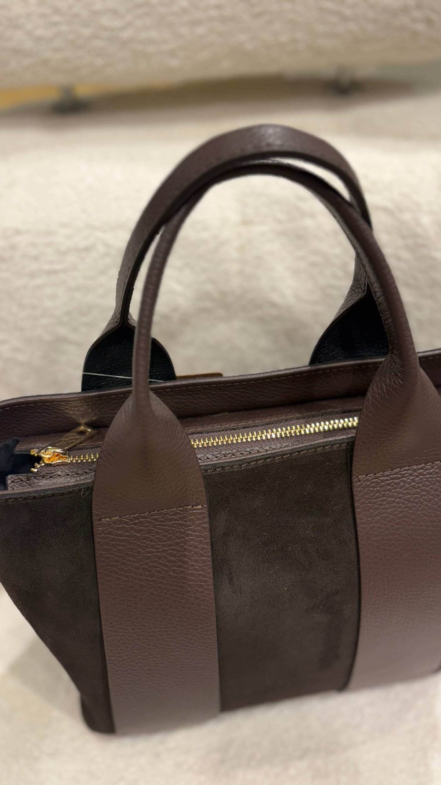 Borsa scamosciata