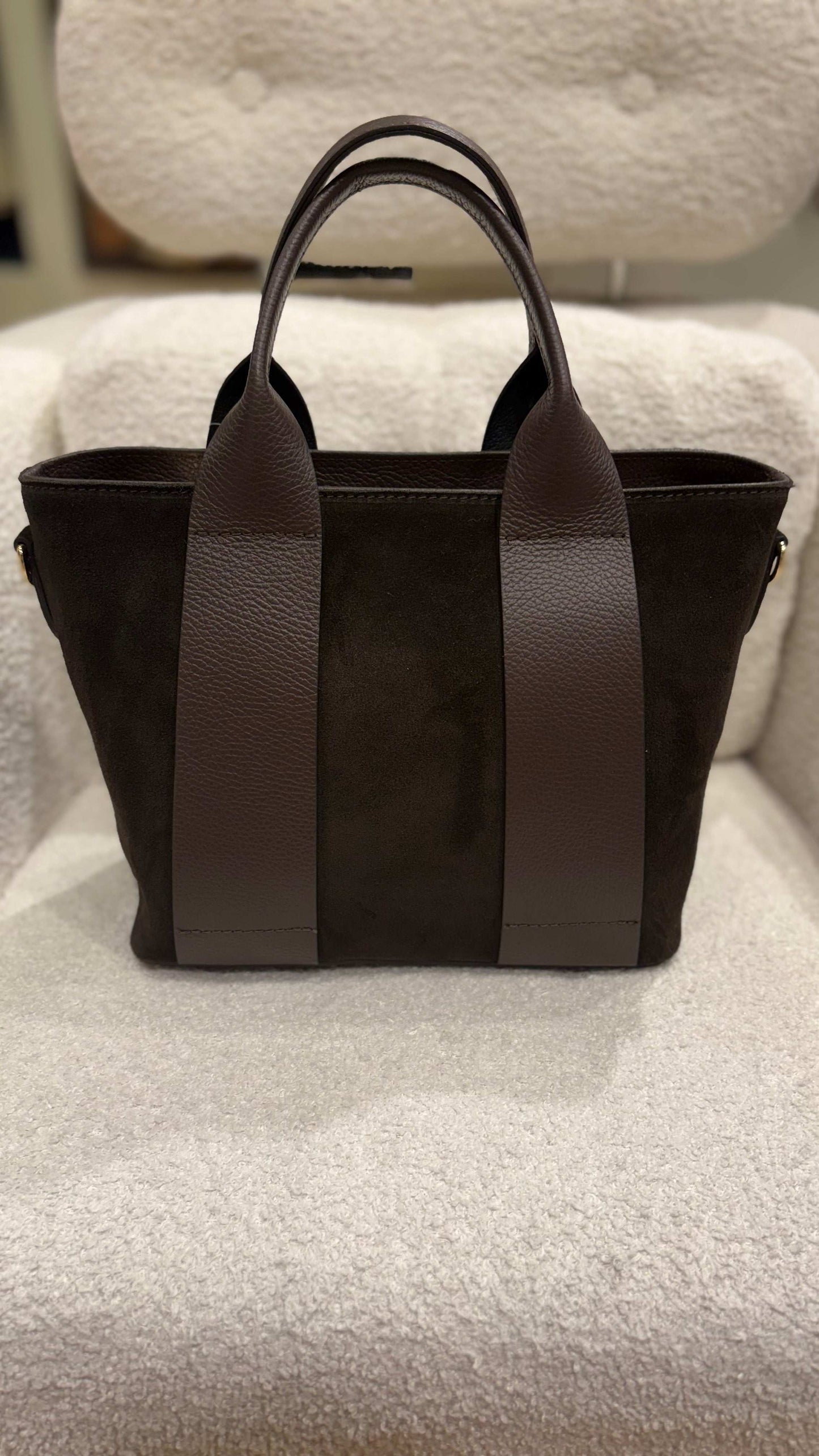 Borsa scamosciata